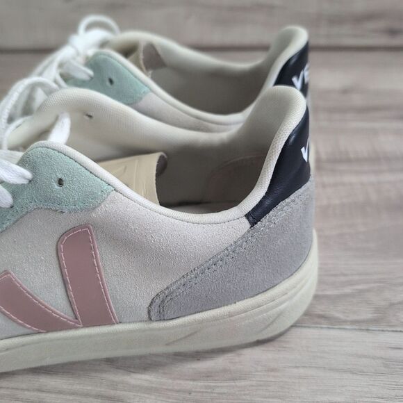 Veja V-10 Suede Trainers - Multico/Rose/Natural Women's Size 10 ( READ ) - Picture 2 of 15